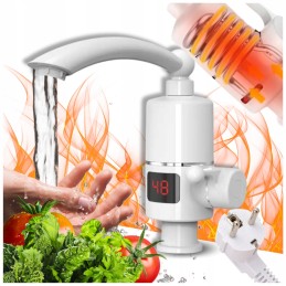 Electric water heater bathroom faucet camping 3000w LCD white