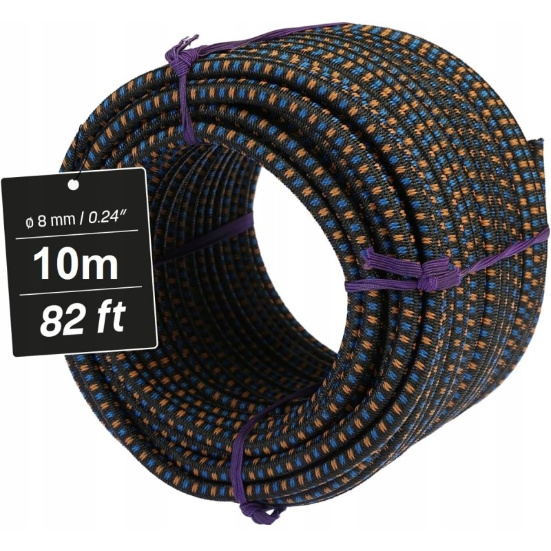 Magma elastic rope for tarpaulins, sailing, camping, 10 m, diameter 8