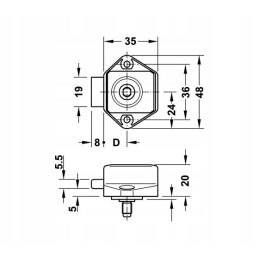 Mini brown push lock drawer lock without rosette fawo
