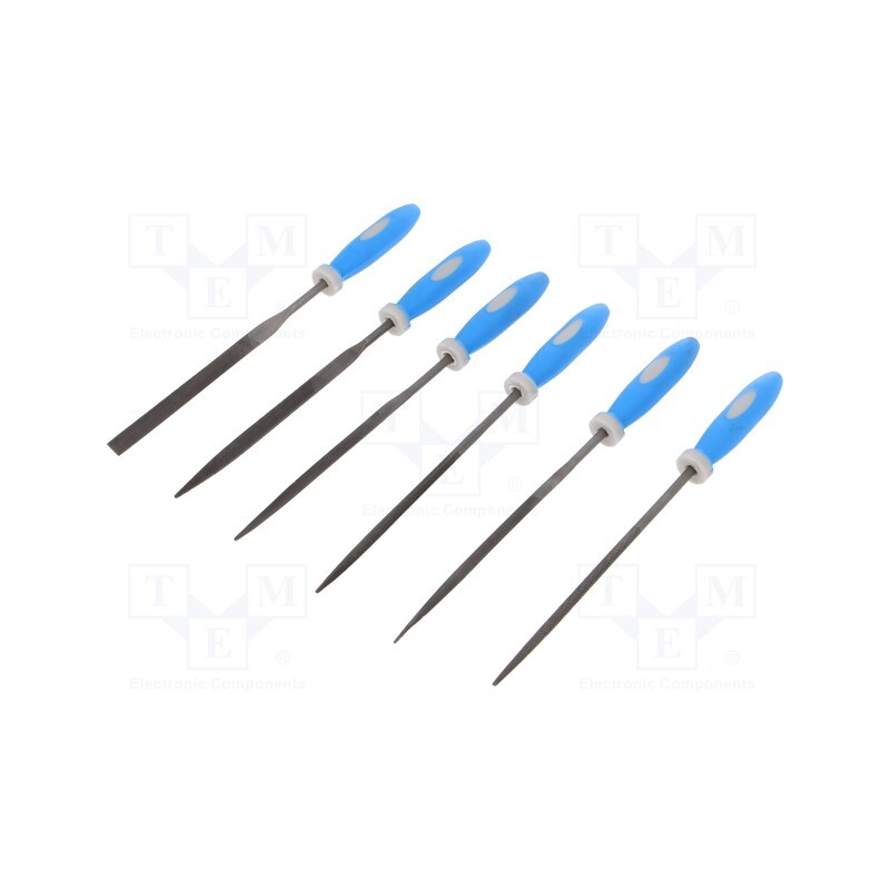 1 set x MEGA - 32016 - Kit: files, needle, Number of files: 6, Overall len: 160mm, 100mm