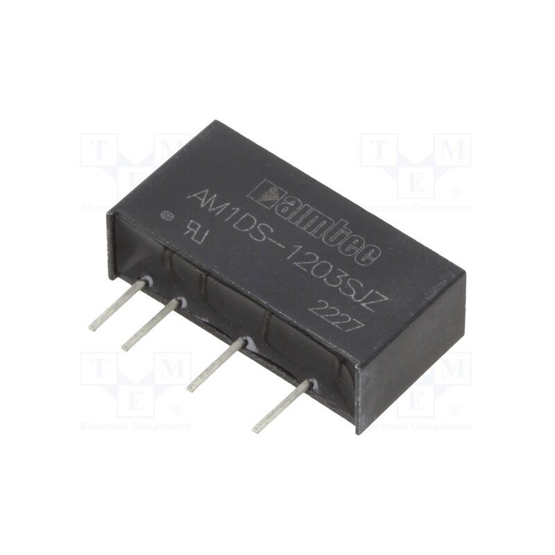 1 pcs x AIMTEC - AM1DS-1203SJZ - Converter: DC/DC, 1W, Uin: 10.8÷13.2V, Uout: 3.3VDC, Iout: 303mA