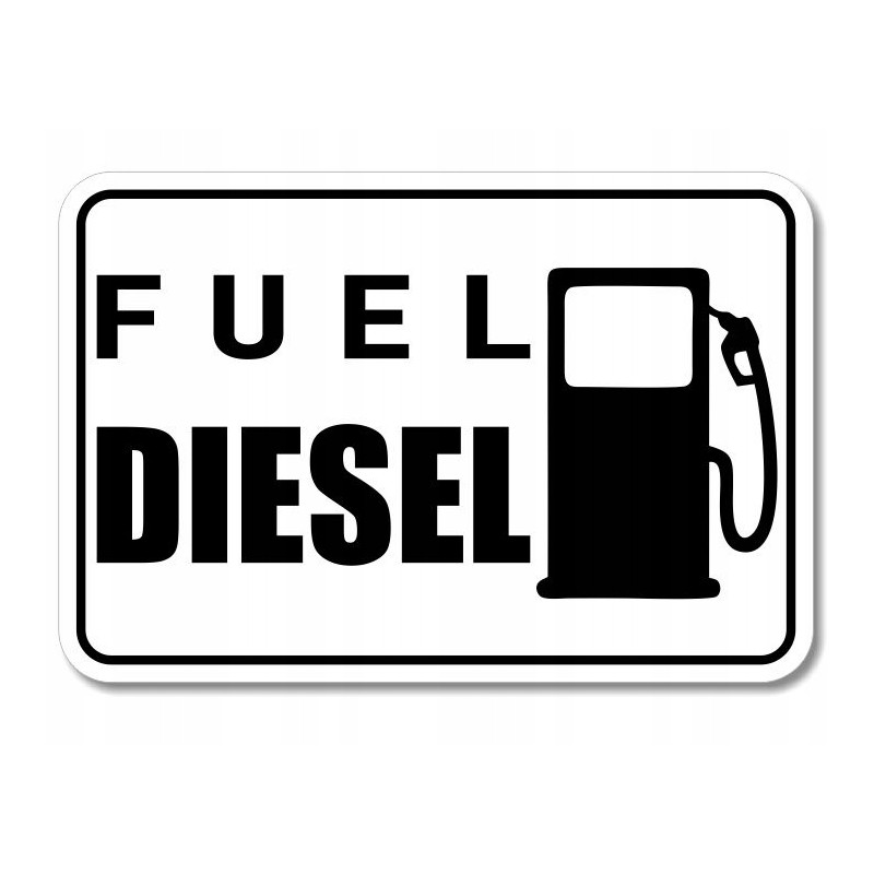 Fuel marking sticker fuel diesel crude oil on