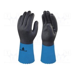 1 set x DELTA PLUS - VV836BL11 - Protective gloves, Size: 11, light-blue, acrylic,latex,polyamide