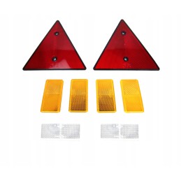 set of reflective triangle lamps for trailers