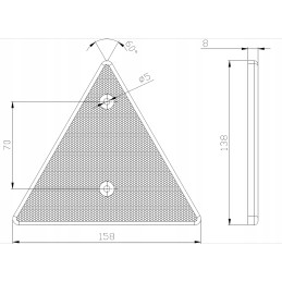 set of reflective triangle lamps for trailers