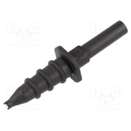 1 pcs x SCHu00dcTZINGER - SPS 2590 NI / SW - Probe tip, 5A, black, Socket size: 4mm, Plating: nickel plated