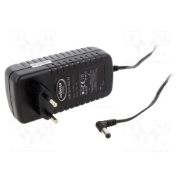 1 pcs x CELLEVIA POWER - CLW-3612-W2E-EB-L - Power supply: switched-mode, plug, 12VDC, 3A, 36W, Plug: EU, 87%