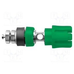 1 pcs x SCHu00dcTZINGER - POL 1994 NI / GN - Socket, 4mm banana, 30A, 60VDC, 50mm, green, nickel plated, 30mΩ