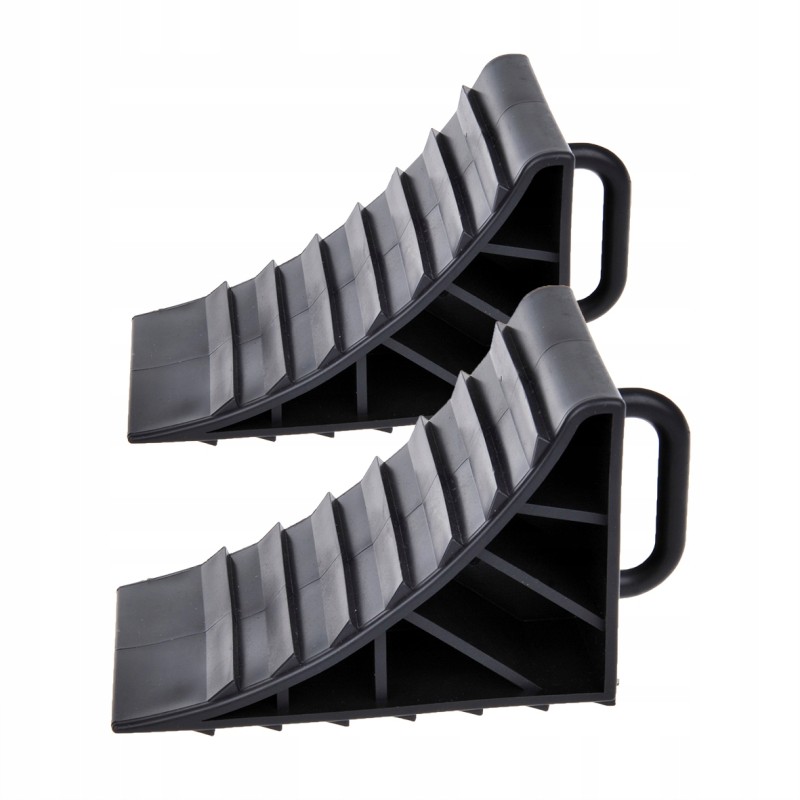 Strong wheel chocks with handle, 2 pcs