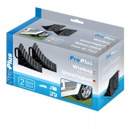 Strong wheel chocks with handle, 2 pcs