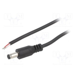 1 pcs x BQ CABLE - DC.CAB.4200.0150 - Cable, 2x0.5mm2, wires,DC 5,5/2,1 plug, straight, black, 1.5m
