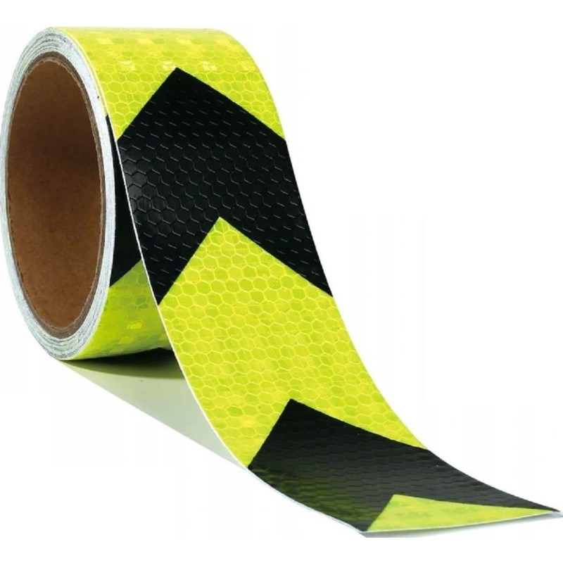 Yellow self-adhesive contour reflective tape, 5 m