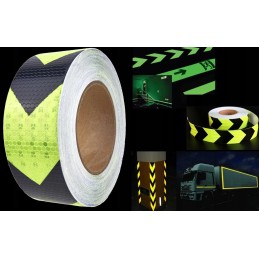 Yellow self-adhesive contour reflective tape, 5 m