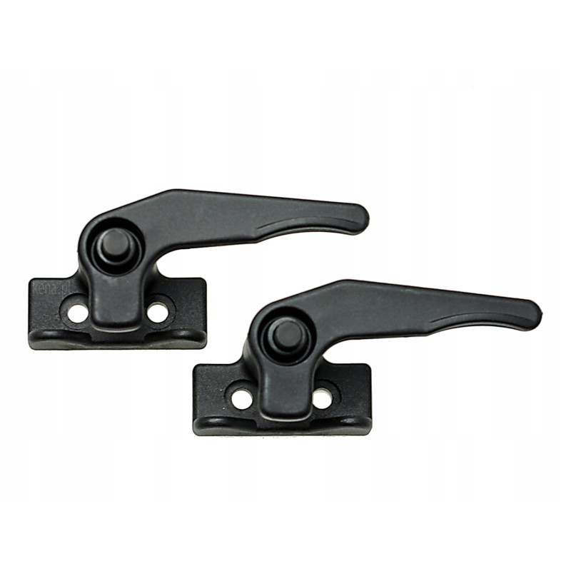Window handles, 2 pieces, glass bolt closure