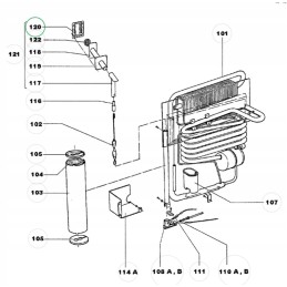 Refrigerator chimney, flue gas outlet, Dometic Electrolux cover