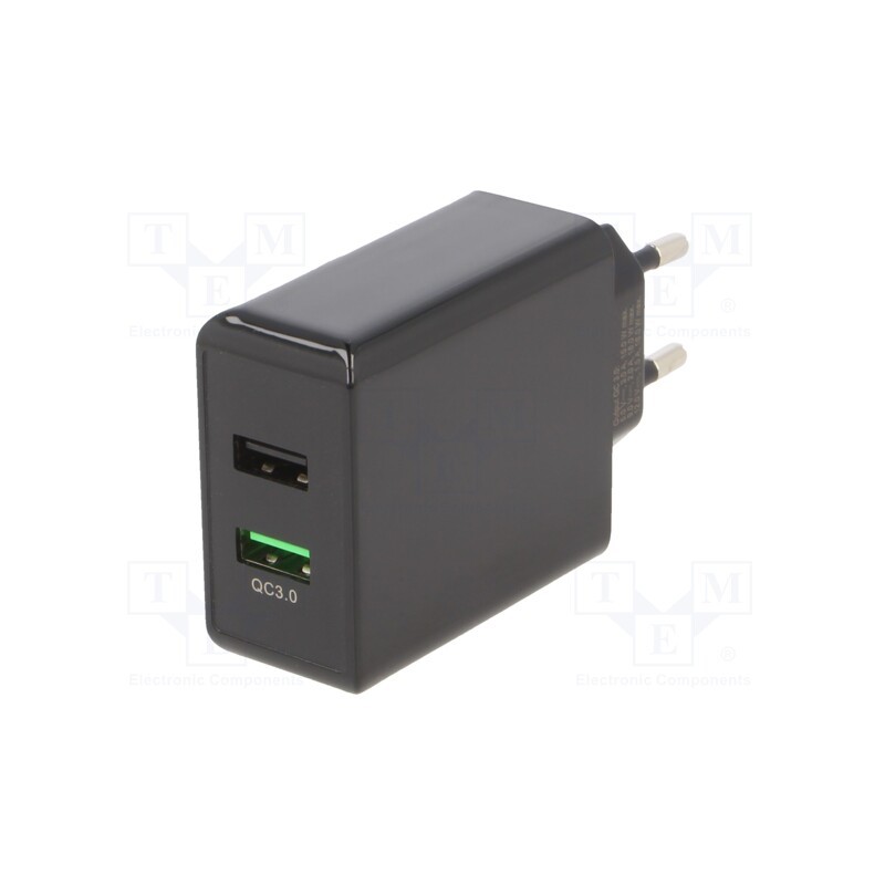 1 pcs x Goobay - 44956 - Power supply: switched-mode, plug, 5VDC,, 28W, Plug: EU, Out: USB x2