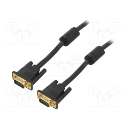 1 pcs x VENTION - DADBK - Cable, D-Sub 15pin HD plug,both sides, black, 8m, Øcable: 8mm