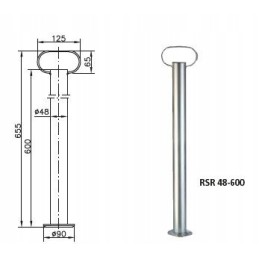 Fixed support rsr 48 600 winterhoff with clamp
