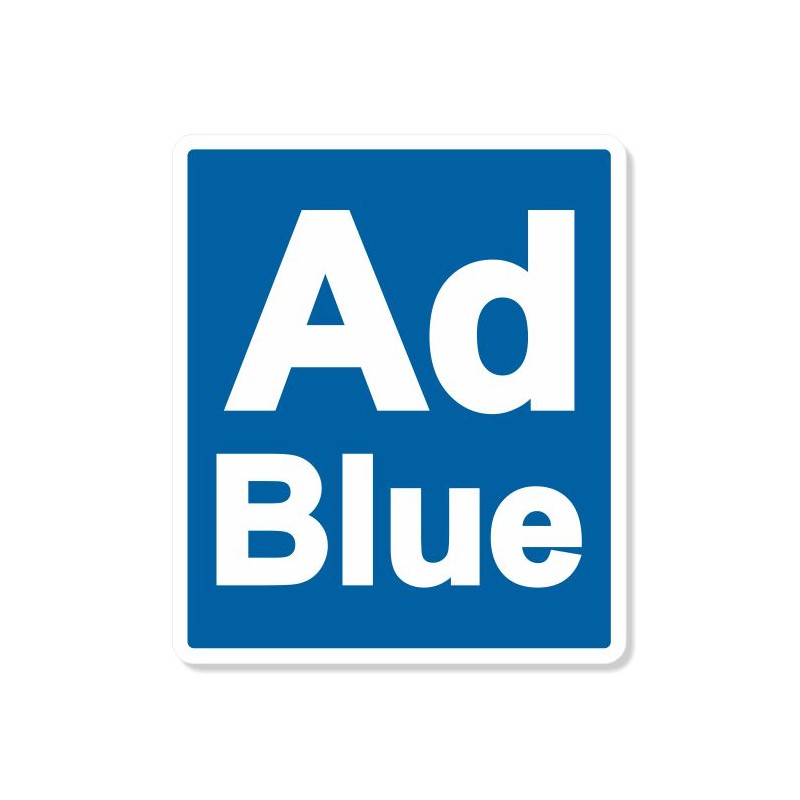 Adblue sticker marking the catalytic fluid