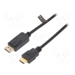 1 pcs x LOGILINK - CV0128 - Cable, DisplayPort 1.2, DisplayPort plug,HDMI plug, 3m, black