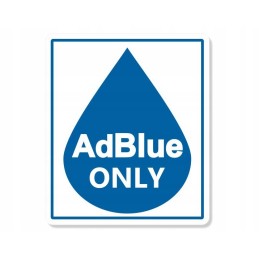 Sticker marking ad blue only catalytic fluid
