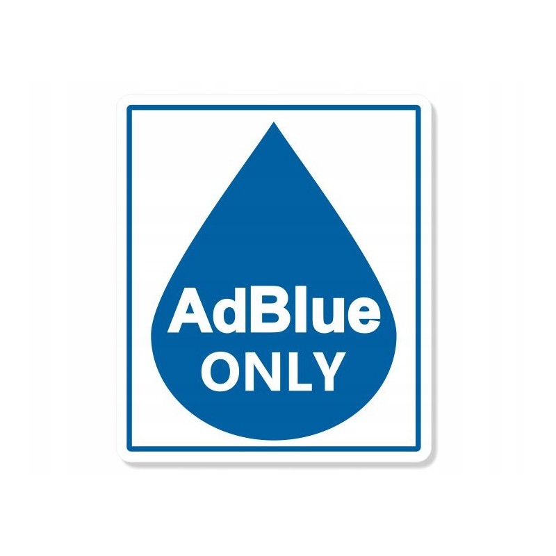 Sticker marking ad blue only catalytic fluid