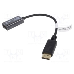 1 pcs x DIGITUS - AK-340415-002-S - Adapter, DisplayPort 1.2,HDCP 2.2,HDMI 2.0, 0.2m, black