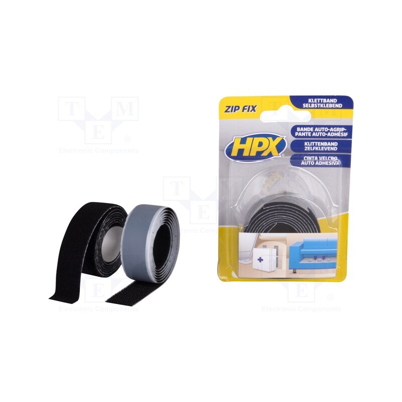 1 set x HPX - ZF2001 - Tape: hook and loop, W: 20mm, L: 1m, Thk: 2.1mm, synthetic rubber