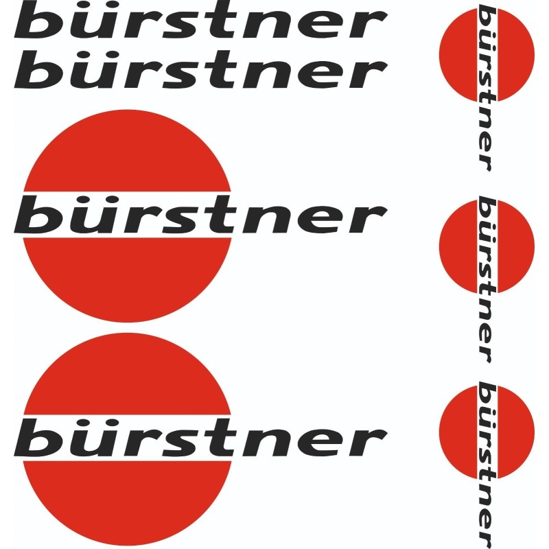 Burstner sticker logo set of camping stickers