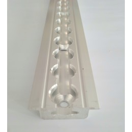 Recessed aluminum airline cargo securing strip