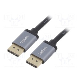 1 pcs x LOGILINK - CDA0103 - Cable, DisplayPort 1.2,HDCP 1.3, DisplayPort plug,both sides
