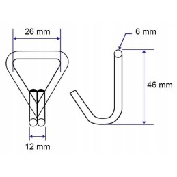 Hook 25mm, acid steel belt hooks