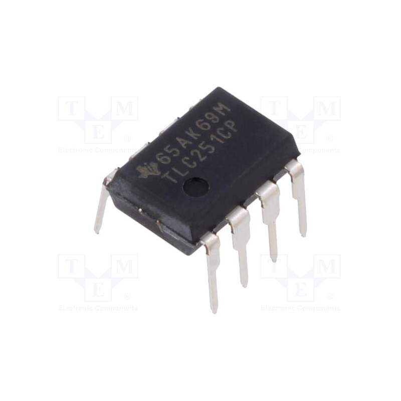 1 pcs x TEXAS INSTRUMENTS - TLC251CP - IC: operational amplifier, 1.7MHz, Ch: 1, DIP8, , IB: 600pA