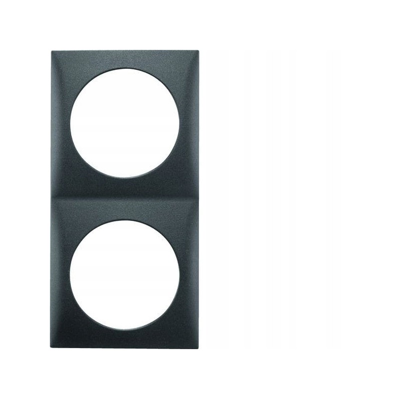 Berker Integro Flow double frame, black