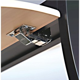 Furniture hinge for suspended upper cabinets