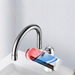 Electric instantaneous water heater, 60 degrees, LCD display