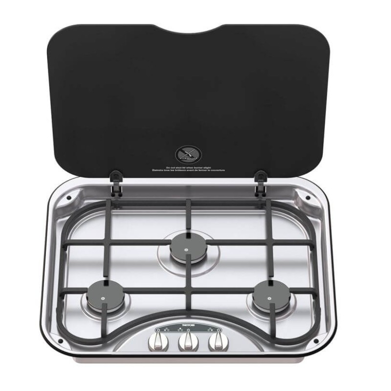 3-burner cooker with glass cover, series 345