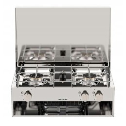 2-burner gas stove with Thetford grill