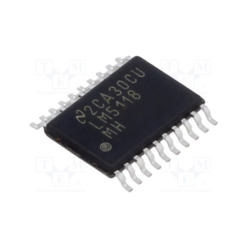 1 pcs x TEXAS INSTRUMENTS - LM5118MHX/NOPB - IC: PMIC, DC/DC converter, Uin: 3÷75VDC, Uout: 3÷75VDC, HTSSOP20