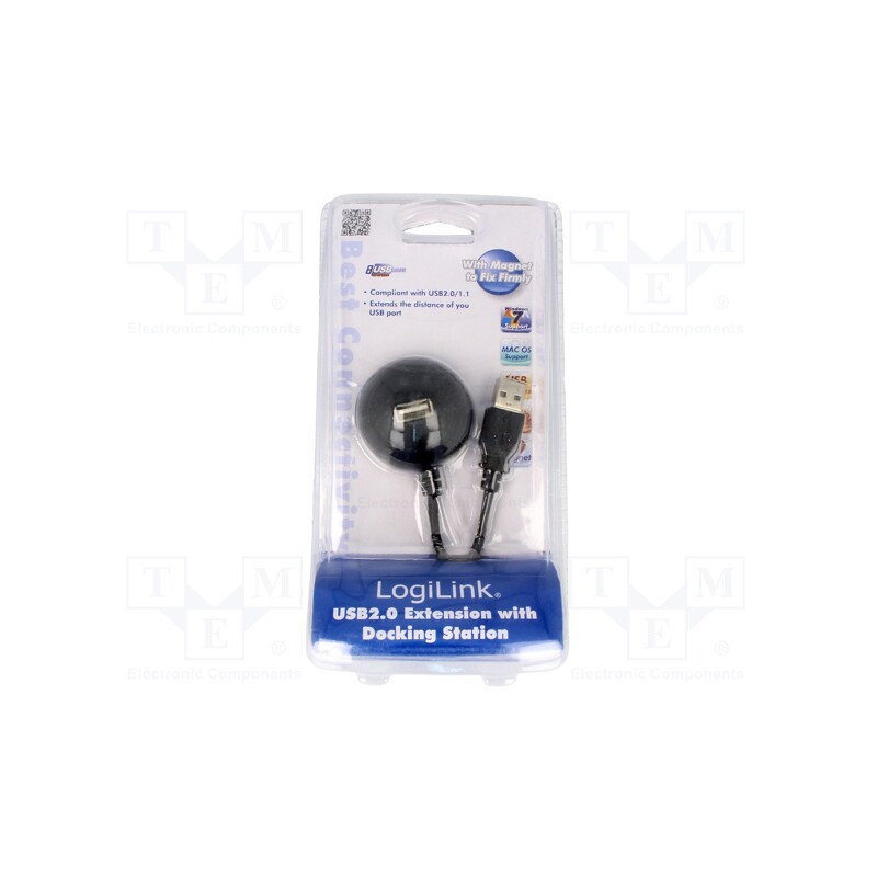 1 pcs x LOGILINK - CU0013B - Cable, USB 2.0, USB A socket,USB A plug, nickel plated, 1.5m