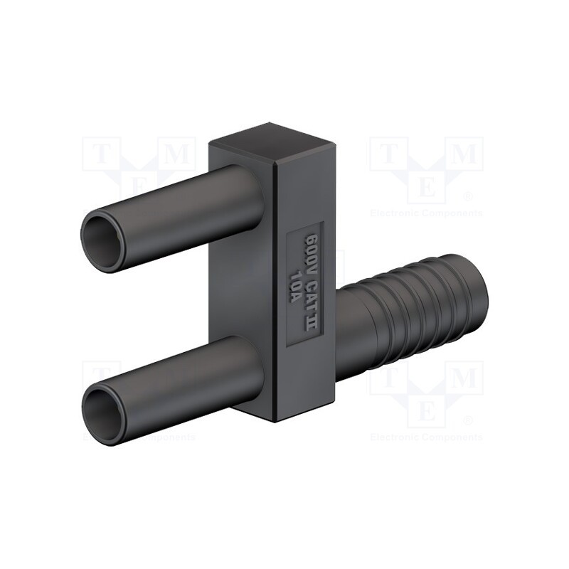 1 pcs x STu00c4UBLI - 65.9866-21 - Stackable safety shunt, 2mm banana, 10A, 600V, black, 33.9mm