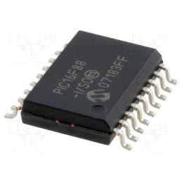 1 pcs x MICROCHIP TECHNOLOGY - PIC16F88-I/SO - IC: PIC microcontroller, 7kB, 20MHz, A/E/USART,SSP, 4÷5.5VDC, SMD