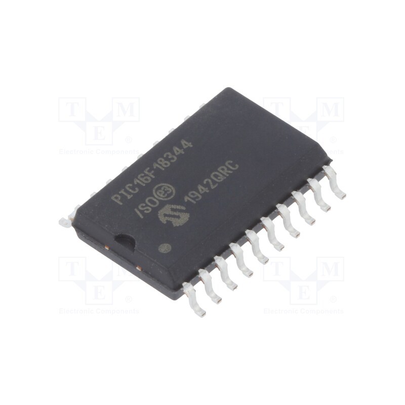 1 pcs x MICROCHIP TECHNOLOGY - PIC16F18344-I/SO - IC: PIC microcontroller, 7kB, 32MHz, 2.3÷5.5VDC, SMD, SO20, PIC16
