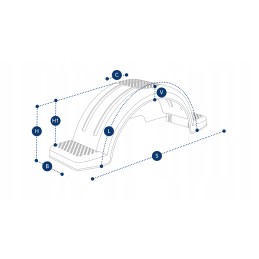 Fender, wheel arch, boat trailer 13 240