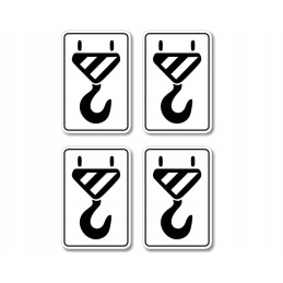 Hook stickers marking attachment points, occupational health and safety, udt