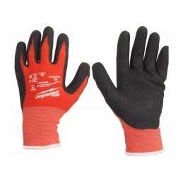 1 set x Milwaukee - 4932471417 - Protective gloves, Size: 9,L, black/red, Resistance to: cutting