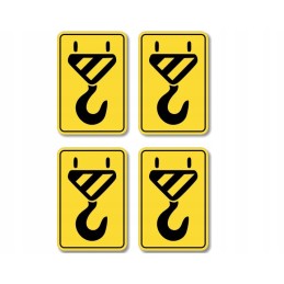 Hook stickers marking attachment points, occupational health and safety, udt