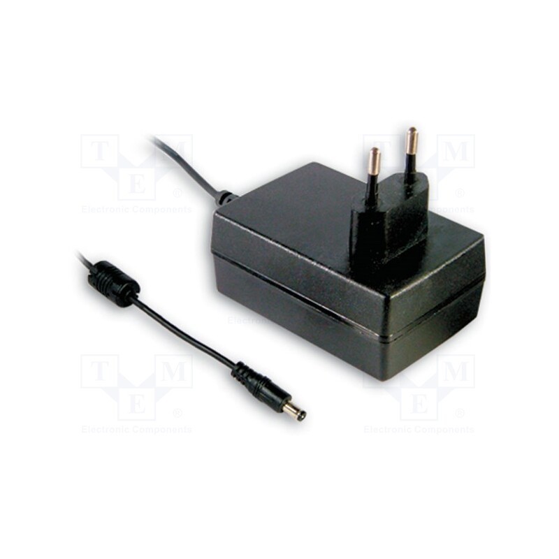 1 pcs x MEAN WELL - GSM36E18-P1J - Power supply: switched-mode, plug, 18VDC, 2A, 36W, Plug: EU, 87%