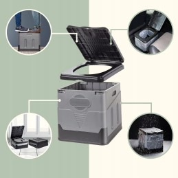 Outdoor portable foldable car toilet 20l load capacity 200 kg