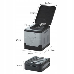 Outdoor portable foldable car toilet 20l load capacity 200 kg